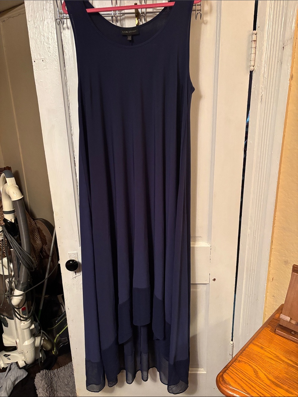 Lane Bryant Navy Sleeveless High-Low Maxi Dress